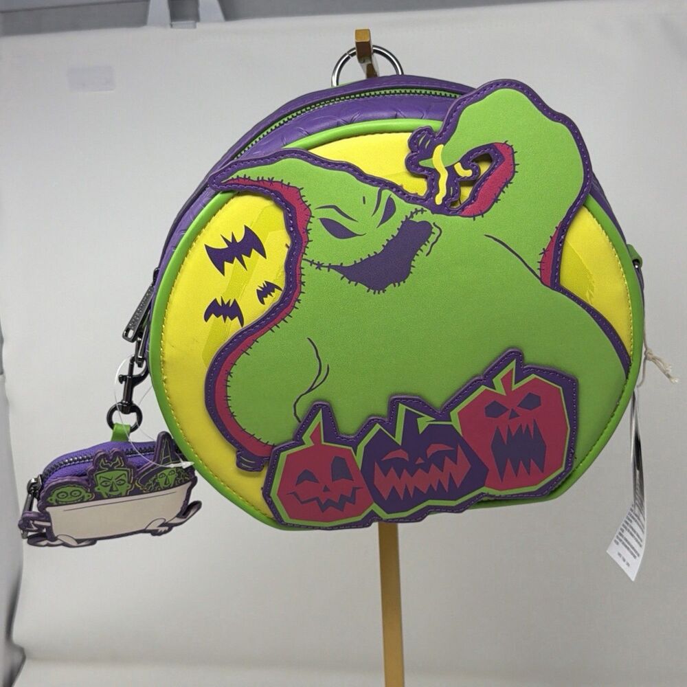 Disney Loungefly Oogie Boogie Bash 2025 Backpack Crossbody Lock Shock Barrel NEW